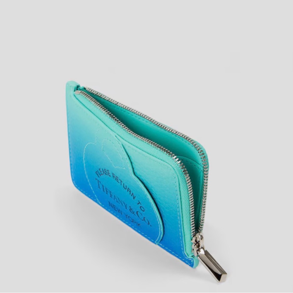 ❌SOLD❌TIFFANY &Co🩵 100% Authentic TIFFANY Women's Zipped Logo Case Card Holder🩵 - Picture 3 of 7